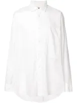 Issey Miyake Chest-pocket Long Sleeve Shirt In White