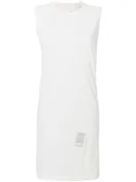 Rick Owens Drkshdw Fitted Sleeveless Dress In White