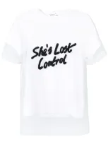 Richard Quinn Slogan Print T-shirt In White