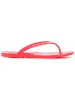 Ea7 Thong Flip Flops In Red