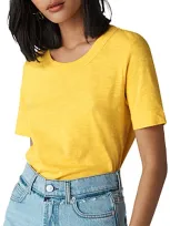 Whistles Rosa Double-trimmed Tee In Yellow