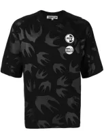 Mcq By Alexander Mcqueen Swallow Print T-shirt In Black