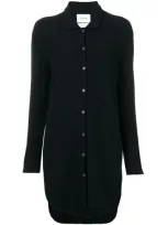 Barrie Cashmere Knitted Shirt Dress In Black