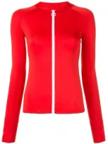 Duskii San Jose Rashie Surf Top In Red