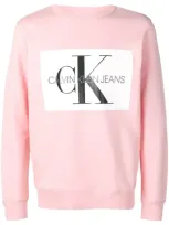 Calvin Klein Jeans Est.1978 Logo Print Sweatshirt In Pink