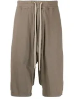 Rick Owens Drkshdw Drop Crotch Shorts In Neutrals