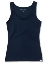 Derek Rose Women's Support Vest Lara Micro Modal Stretch Navy In Blue