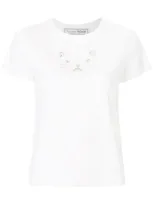 Tu Es Mon Tresor T-shirt Mit Katze In White