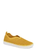 Ilse Jacobsen Tulip 139 Perforated Slip-on Sneaker In Yellow