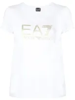 Ea7 T-shirt Mit Logo In White