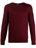 Hugo Boss Crew Neck Jumper In Red