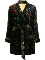 Pierre-louis Mascia Tile Print Robe In Brown