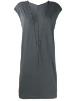 Rick Owens Drkshdw Two-tone Jersey Dress In Grey