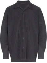 Issey Miyake Accordion Pleat Shirt In Grey