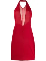 Rick Owens Drkshdw Backless Short Dress In Red