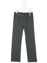 Il Gufo Kids' Straight Leg Chinos In Grey