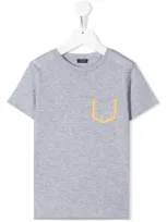 Il Gufo Kids' Pocket T-shirt In Grey