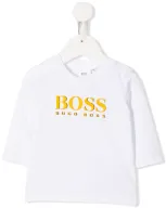 Hugo Boss Babies' Logo Print Top In White