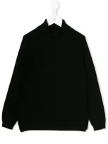 Il Gufo Kids' Turtleneck Long-sleeved Jumper In Black