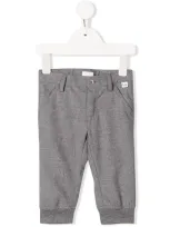 Il Gufo Babies' Mid-rise Tapered Trousers In Grey