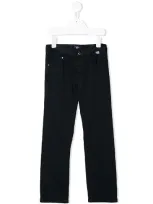 Il Gufo Kids' Straight Leg Trousers In Blue