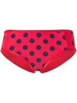 Duskii Cerise Full Brief Bikini Bottoms In Red