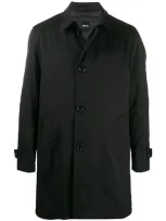 Hugo Boss Dain 2 Single-breasted Coat In Black