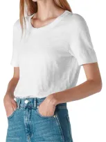 Whistles Rosa Double Trim T-shirt In White