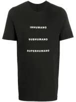 Rick Owens Drkshdw Superhumano Print Mid-length T-shirt In Black