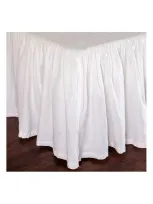 Pom Pom At Home Gathered Linen Bed Skirt In White