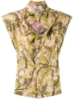 Vivienne Westwood Embroidered Sleeveless Shirt In Pink