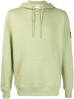 Calvin Klein Jeans Est.1978 Logo Drawstring Hoodie In Green