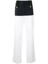 Raf Simons Colour Block Trousers In Blue