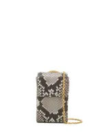 Tubici Snakeskin Effect Chain Wallet In Grau