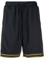 Hugo Striped Basketball Shorts In Blue