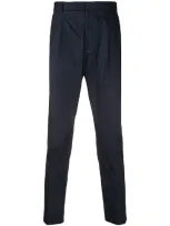 Hugo Extra-slim-fit Trousers With Patterned Side Stripe In Blue