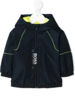 Hugo Boss Babies' Quilted Pullover Jacket In Blue