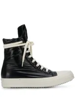 Rick Owens Drkshdw High Top Plimsoll Sneakers In Black