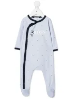 Hugo Boss Babies' Logo Print Pyjama In Blue