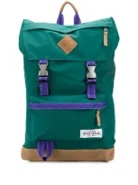 Eastpak Buckled Logo Patch Backpack In Green