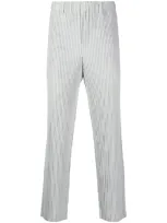 Issey Miyake Pleated Regular Trousers In Grey