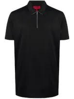 Hugo Dasili Black Cotton Polo Shirt