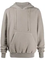 Rick Owens Drkshdw Drawstring Jersey Hoodie In 34 Dust