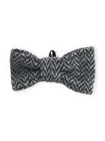 Il Gufo Babies' Herringbone Bow Tie In Grey