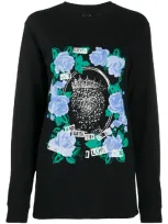 Richard Quinn Graphic Print Long-sleeve T-shirt In Black