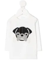 Il Gufo Babies' Appliqué Dog Sweatshirt In White