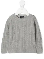 Il Gufo Babies' Cable Knit Jumper In Grey