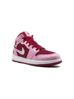 Nike Teen Jordan 1 Mid Prem High-top Sneakers In Pink