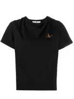 Vivienne Westwood Orb-embroidered T-shirt In Black