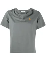 Vivienne Westwood Embroidered Logo T-shirt In Grey